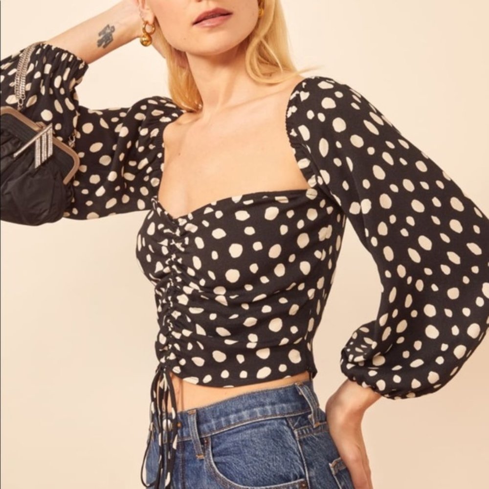Reformation Desmond Crop Top in Memento